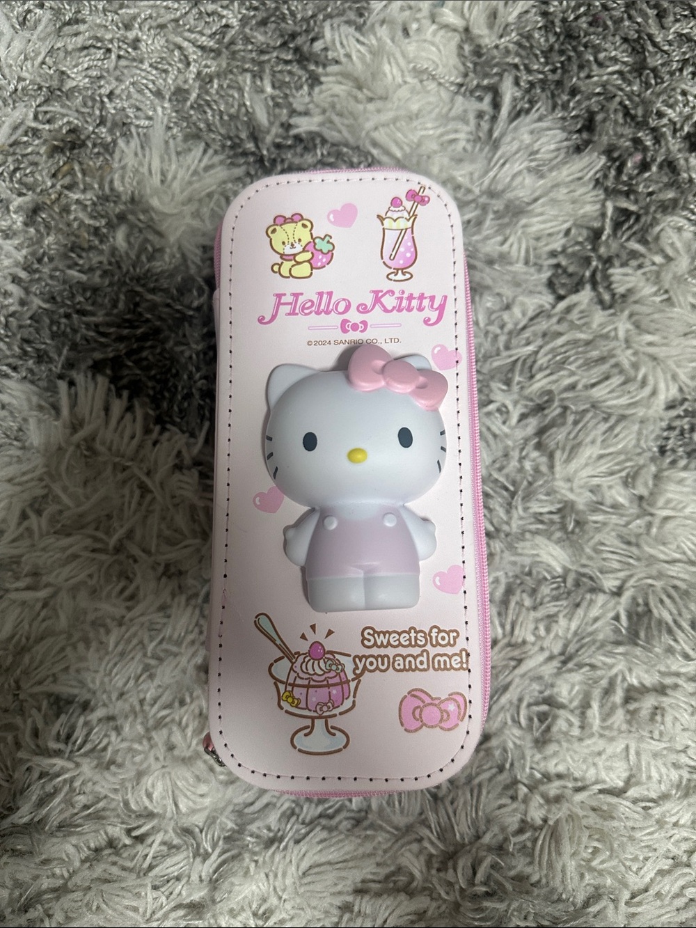 Hello Kitty Pink White 3D Figure Pencil Case